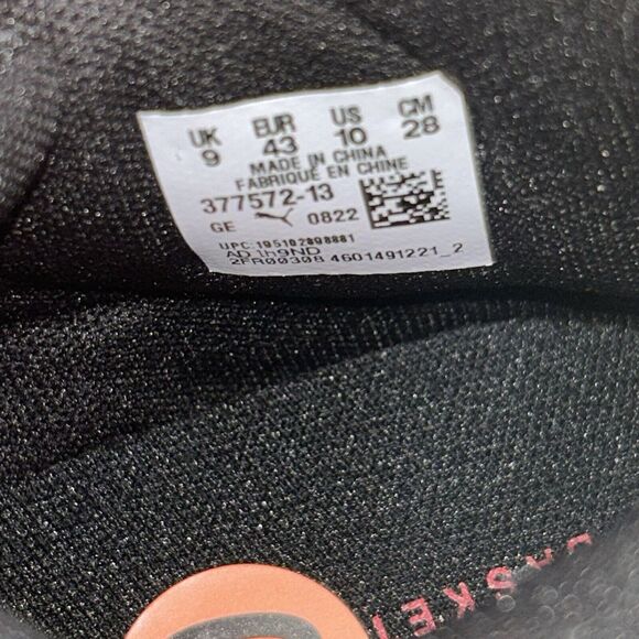 Puma Playmaker Pro Basketball Men's Shoes Black Red White Size 10 - Picture 7 of 7